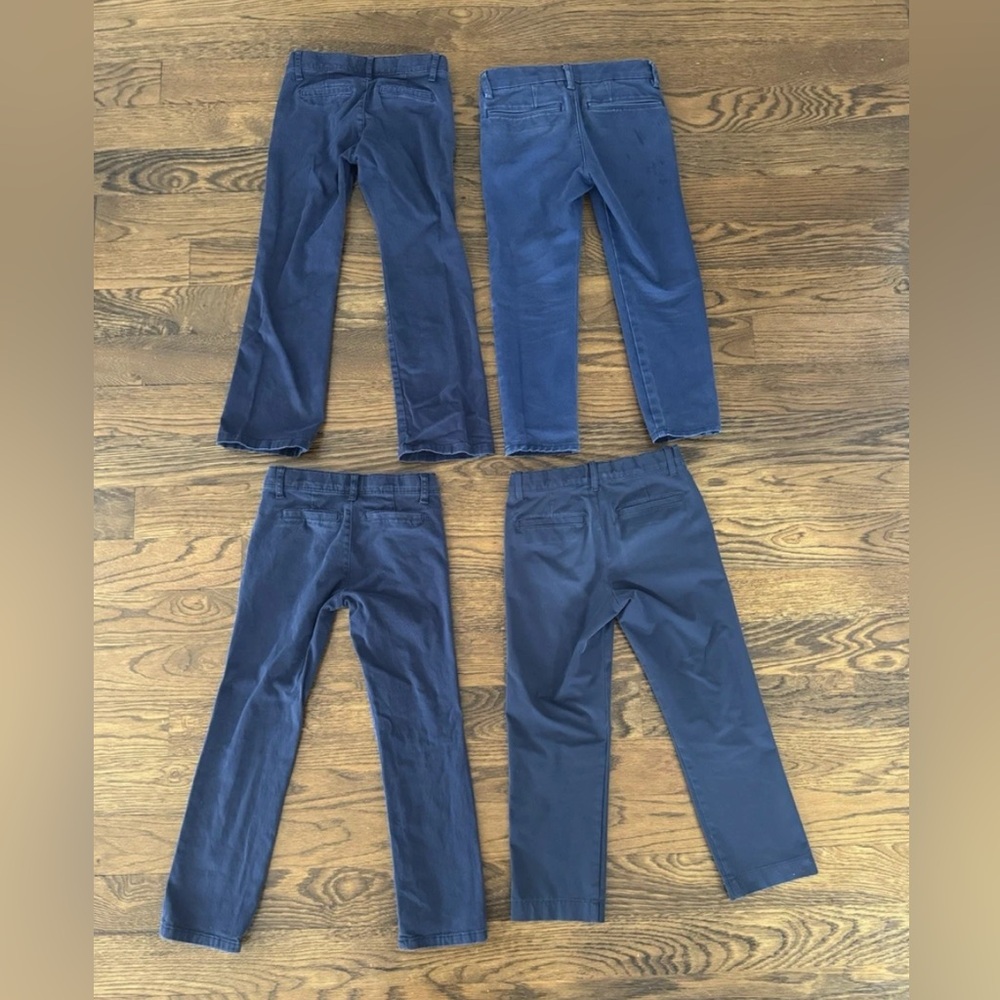 Lot of 4 Pair of Kids Size 6 Navy Uniform Pants J. Crew Gap Children’s Place